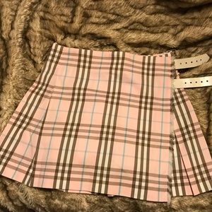 SOLD! Burberry Kilt Wrap Skirt w/ kilt pin